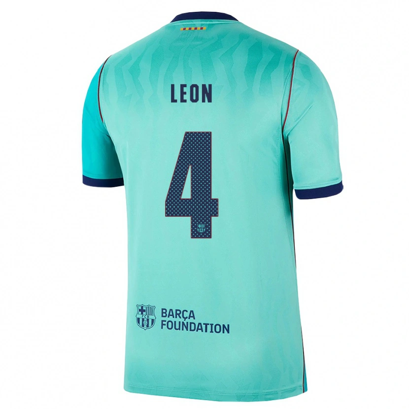 Danxen Kvinnor Maria Pilar Leon #4 Aqua Mörk Turkosa Kunglig Blå Tredjesatsen Matchtröjor 2026/27 Tröjor T-Tröja