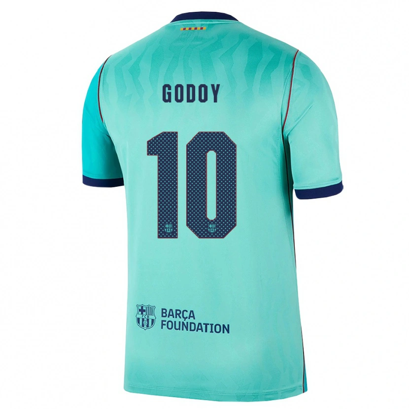 Danxen Kvinnor Alan Godoy #10 Aqua Mörk Turkosa Kunglig Blå Tredjesatsen Matchtröjor 2026/27 Tröjor T-Tröja