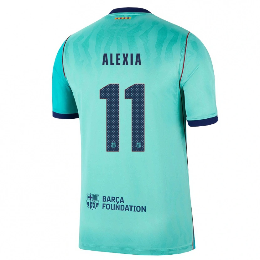 Danxen Kvinnor Alexia Putellas #11 Aqua Mörk Turkosa Kunglig Blå Tredjesatsen Matchtröjor 2026/27 Tröjor T-Tröja