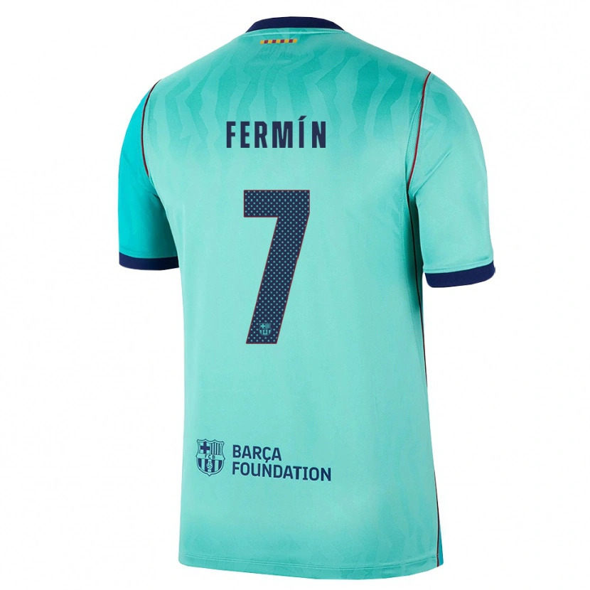 Danxen Kvinnor Fermín López #7 Aqua Mörk Turkosa Kunglig Blå Tredjesatsen Matchtröjor 2026/27 Tröjor T-Tröja