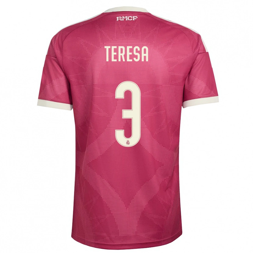 Danxen Kvinnor Teresa Abelleira #3 Ljus Violettröd Vit Tredjesatsen Matchtröjor 2026/27 Tröjor T-Tröja