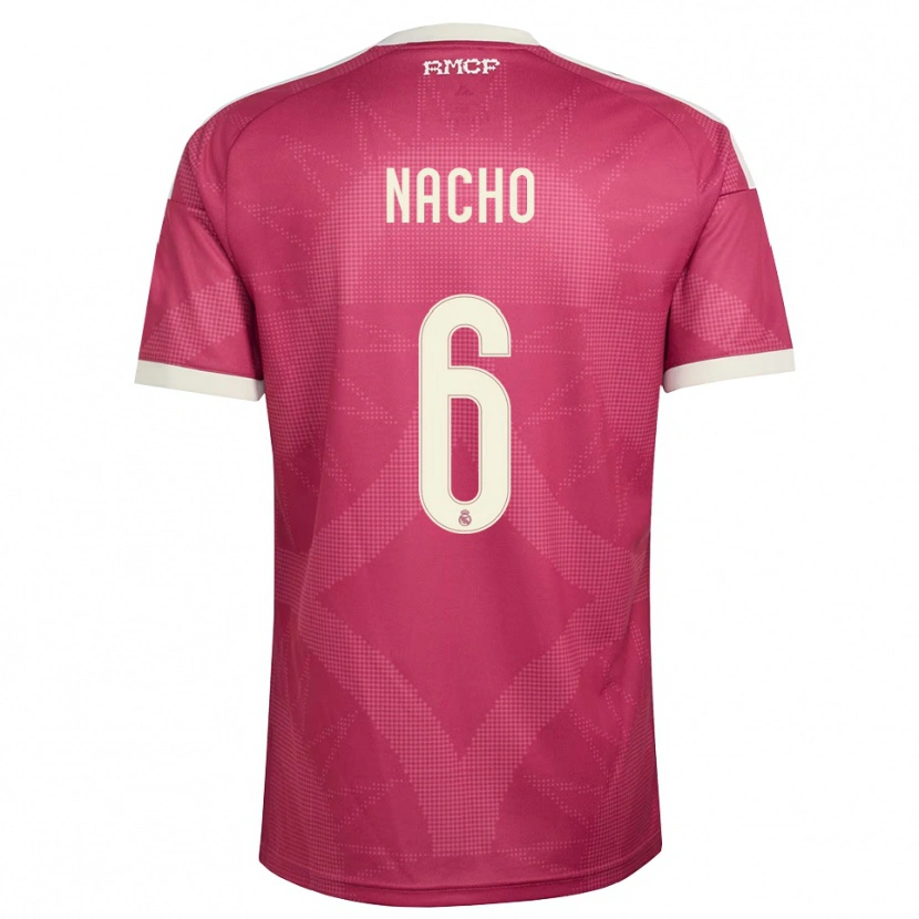 Danxen Kvinnor Nacho Fernandez #6 Ljus Violettröd Vit Tredjesatsen Matchtröjor 2026/27 Tröjor T-Tröja