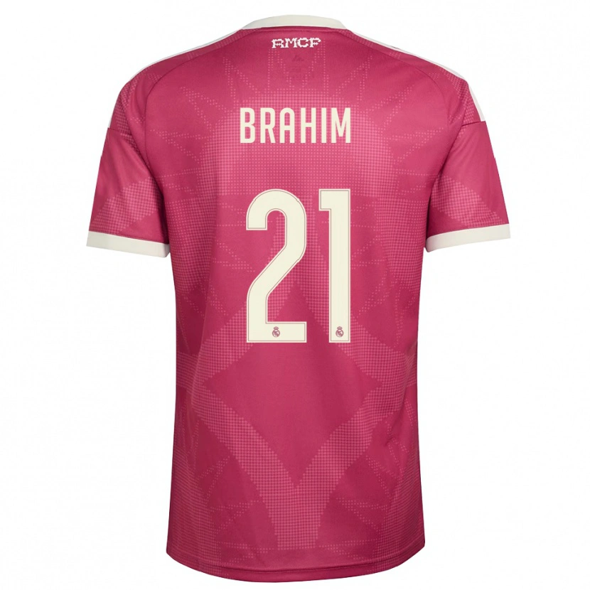 Danxen Kvinnor Brahim Díaz #21 Ljus Violettröd Vit Tredjesatsen Matchtröjor 2026/27 Tröjor T-Tröja