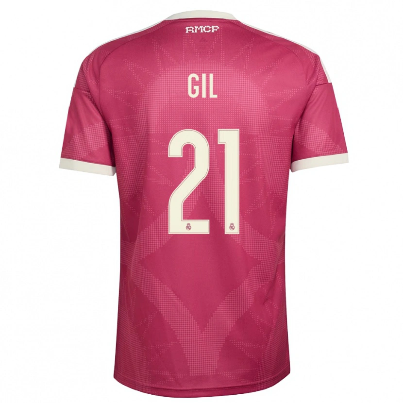 Danxen Kvinnor Iker Gil #21 Ljus Violettröd Vit Tredjesatsen Matchtröjor 2026/27 Tröjor T-Tröja
