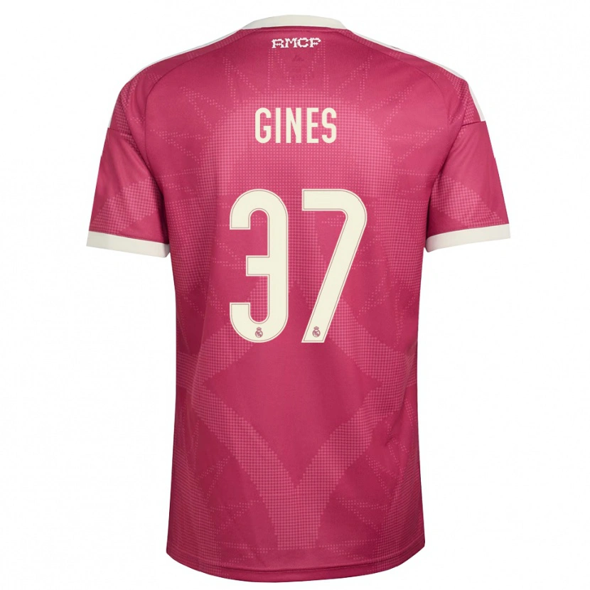Danxen Kvinnor Álvaro Ginés #37 Ljus Violettröd Vit Tredjesatsen Matchtröjor 2026/27 Tröjor T-Tröja