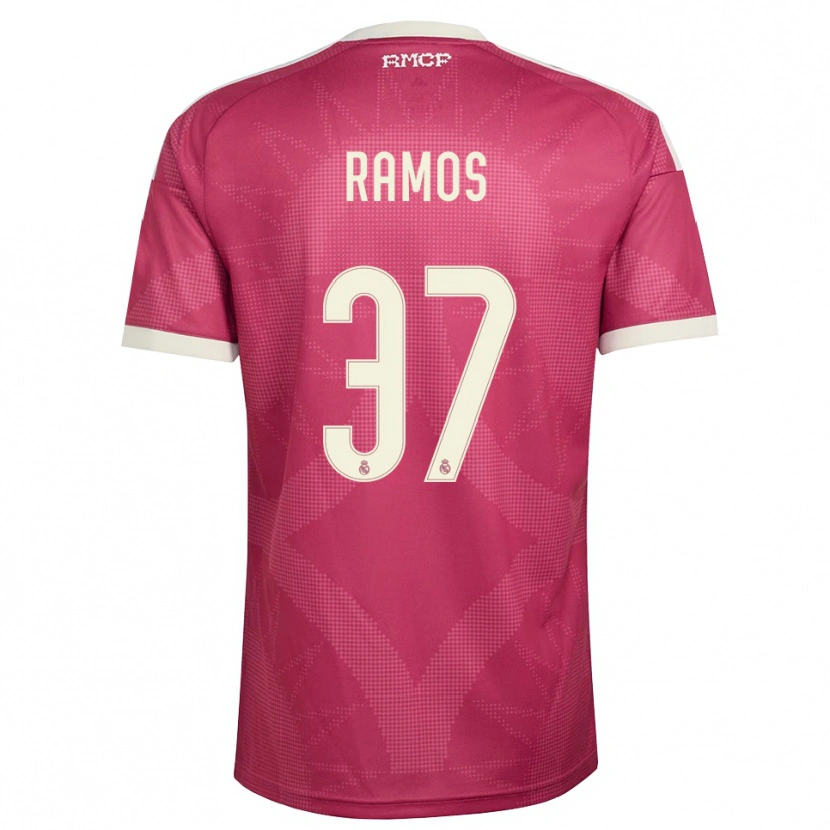Danxen Kvinnor Yeremaiah Ramos #37 Ljus Violettröd Vit Tredjesatsen Matchtröjor 2026/27 Tröjor T-Tröja