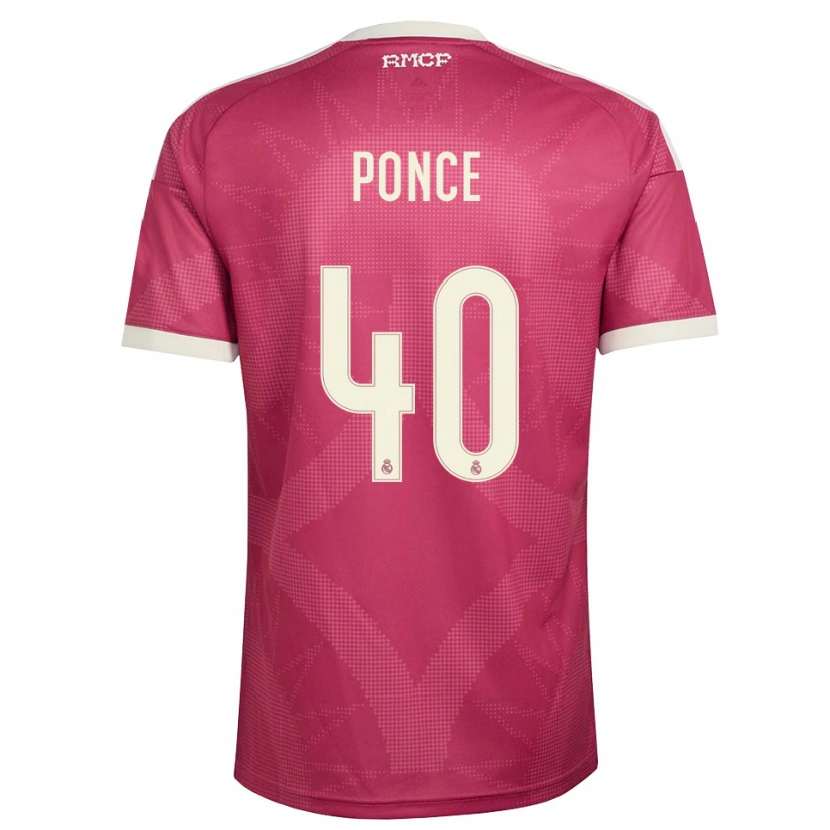 Danxen Kvinnor Guille Ponce #40 Ljus Violettröd Vit Tredjesatsen Matchtröjor 2026/27 Tröjor T-Tröja