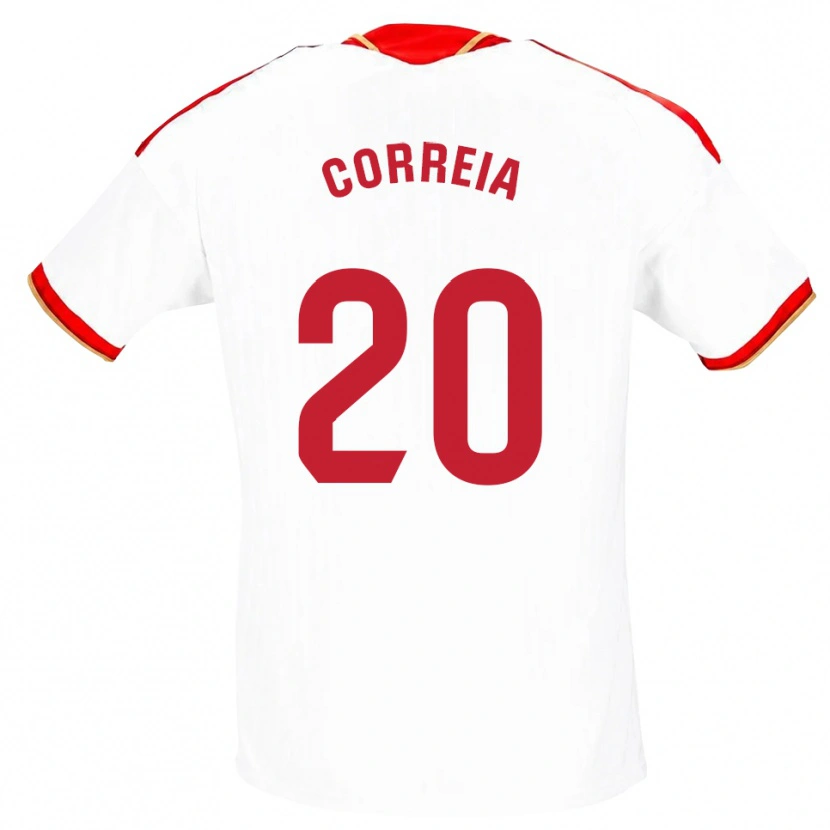 Danxen Kvinnor Félix Correia #20 Vit Röd Hemmatröja Matchtröjor 2026/27 Tröjor T-Tröja