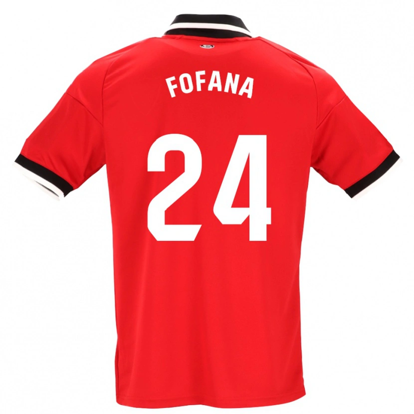 Danxen Kvinnor Youssouf Fofana #24 Svart Vit Röd Bortatröja Matchtröjor 2026/27 Tröjor T-Tröja