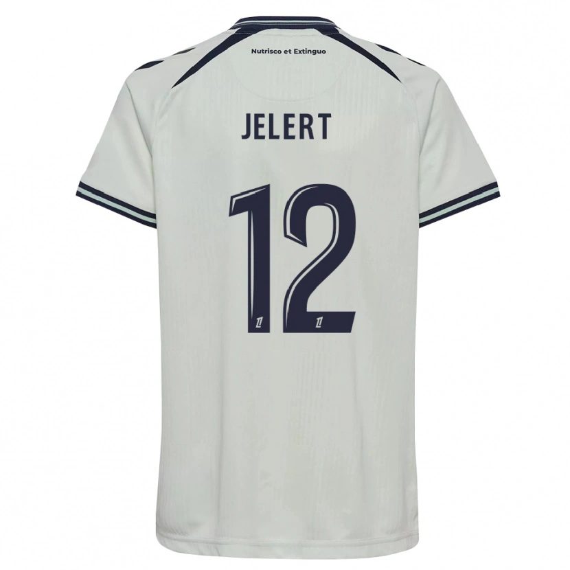 Danxen Kvinnor Elias Jelert #12 Midnattsblå Vit Bortatröja Matchtröjor 2026/27 Tröjor T-Tröja