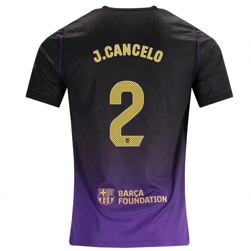 Danxen Kvinnor João Cancelo #2 Lila Gul Svart Bortatröja Matchtröjor 2026/27 Tröjor T-Tröja