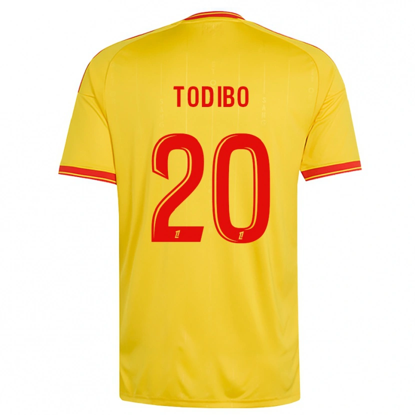 Danxen Barn Jean-Clair Todibo #20 Guld Orange Röd Hemmatröja Matchtröjor 2026/27 Tröjor T-Tröja