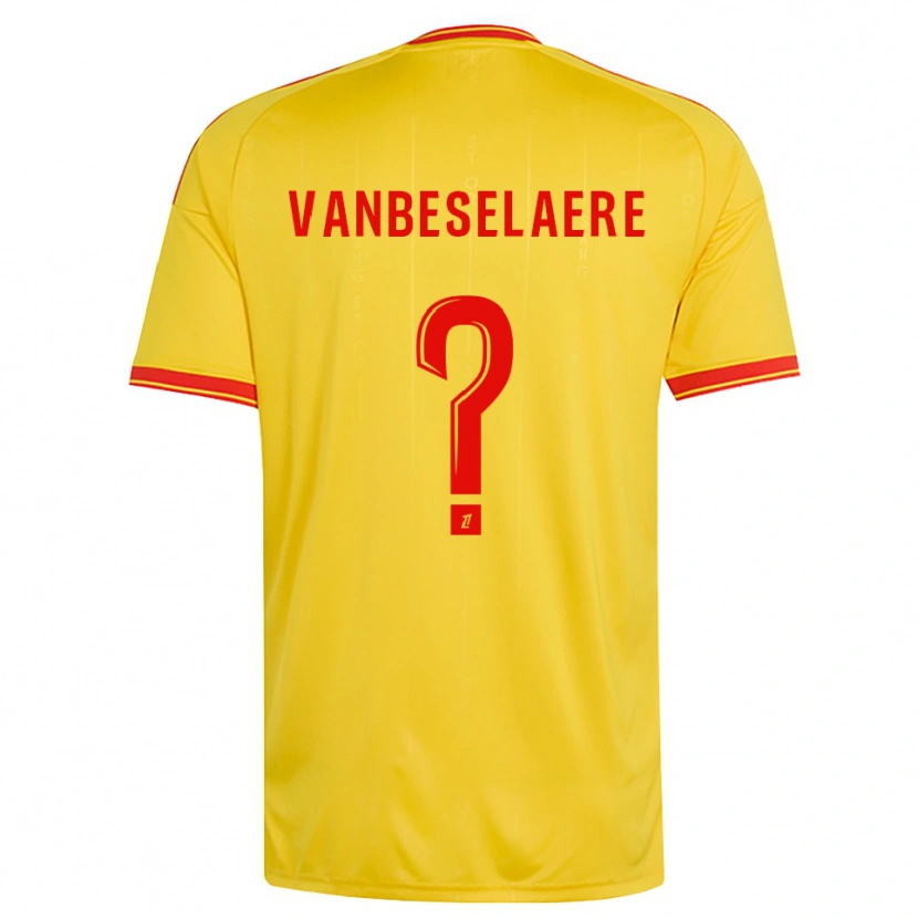 Danxen Barn Emmanuel Vanbeselaere #0 Guld Orange Röd Hemmatröja Matchtröjor 2026/27 Tröjor T-Tröja