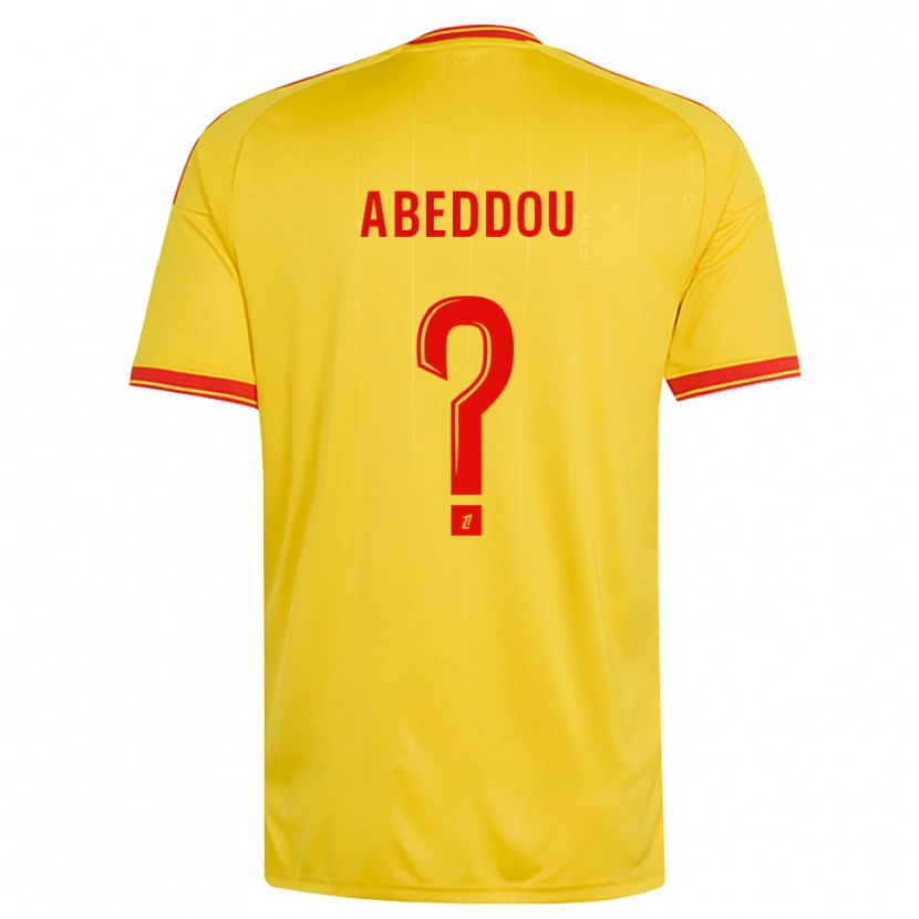 Danxen Barn Adam Abeddou #0 Guld Orange Röd Hemmatröja Matchtröjor 2026/27 Tröjor T-Tröja