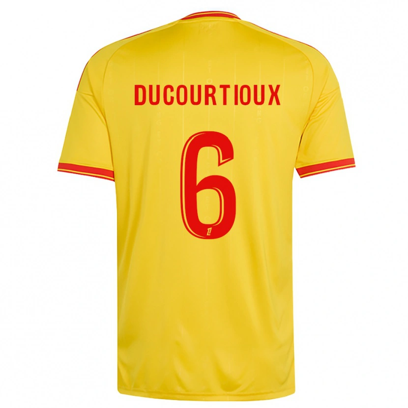 Danxen Barn Ilan Ducourtioux #6 Guld Orange Röd Hemmatröja Matchtröjor 2026/27 Tröjor T-Tröja