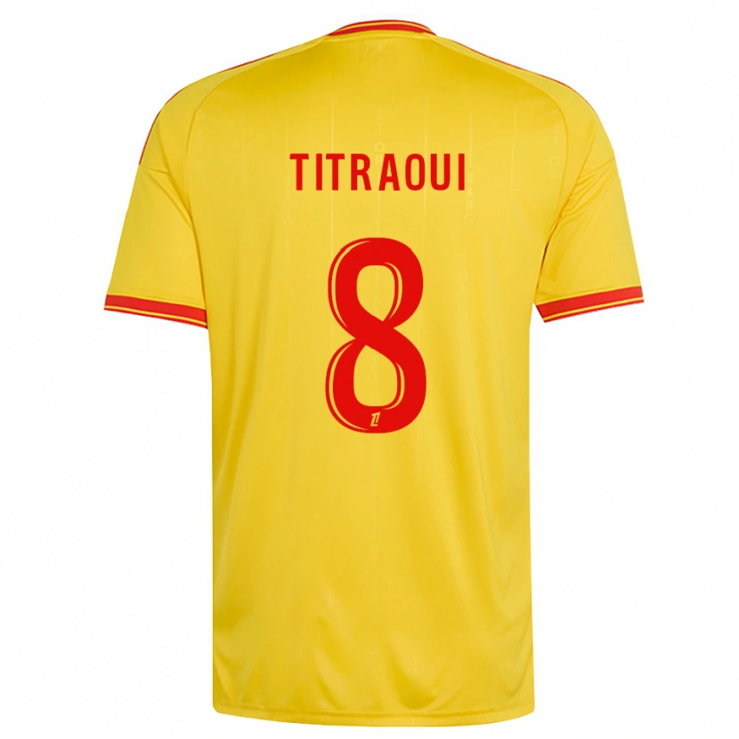 Danxen Barn Yacine Titraoui #8 Guld Orange Röd Hemmatröja Matchtröjor 2026/27 Tröjor T-Tröja
