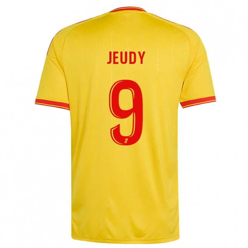 Danxen Barn Sherly Jeudy #9 Guld Orange Röd Hemmatröja Matchtröjor 2026/27 Tröjor T-Tröja