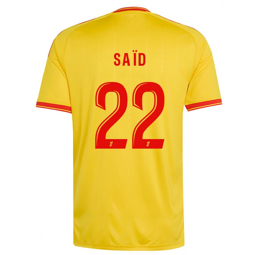Danxen Barn Wesley Saïd #22 Guld Orange Röd Hemmatröja Matchtröjor 2026/27 Tröjor T-Tröja