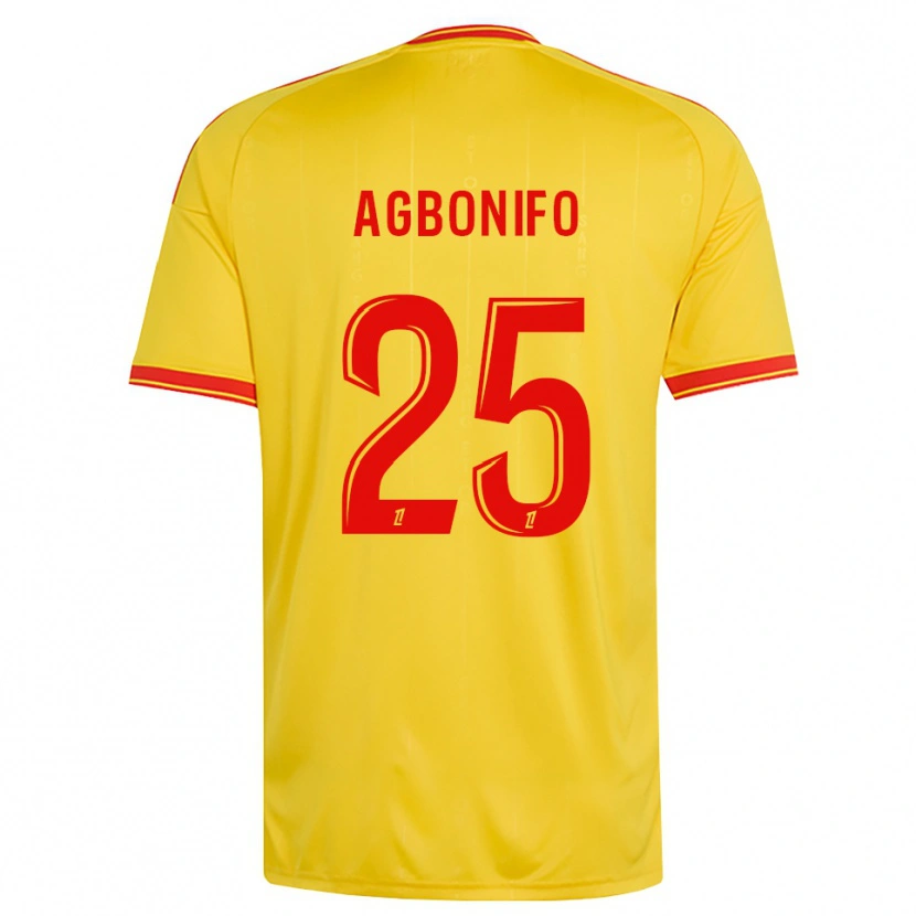 Danxen Barn Jeremy Agbonifo #25 Guld Orange Röd Hemmatröja Matchtröjor 2026/27 Tröjor T-Tröja