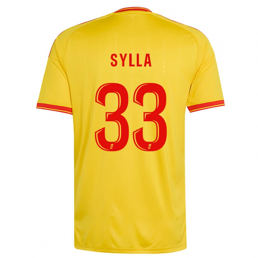 Danxen Barn Fodé Sylla #33 Guld Orange Röd Hemmatröja Matchtröjor 2026/27 Tröjor T-Tröja