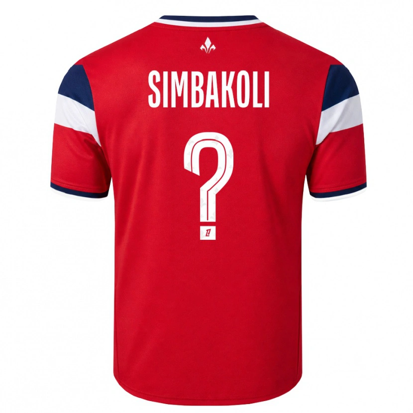 Danxen Barn Mamadou Simbakoli #0 Röd Vit Kunglig Blå Hemmatröja Matchtröjor 2026/27 Tröjor T-Tröja