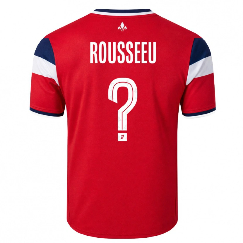 Danxen Barn Justine Rousseeu #0 Röd Vit Kunglig Blå Hemmatröja Matchtröjor 2026/27 Tröjor T-Tröja