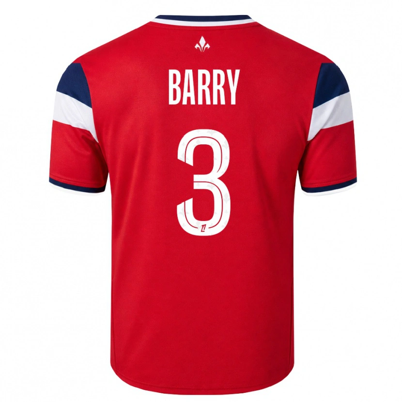 Danxen Barn Léo Barry #3 Röd Vit Kunglig Blå Hemmatröja Matchtröjor 2026/27 Tröjor T-Tröja