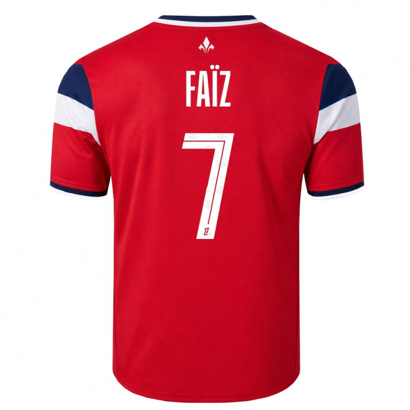 Danxen Barn Adame Faïz #7 Röd Vit Kunglig Blå Hemmatröja Matchtröjor 2026/27 Tröjor T-Tröja