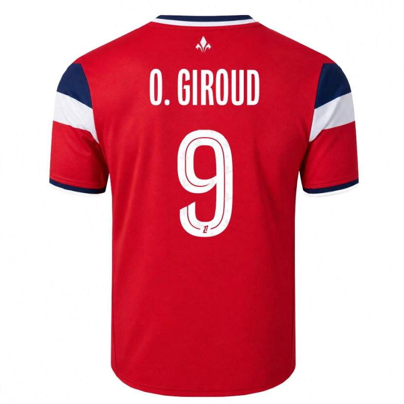 Danxen Barn Olivier Giroud #9 Röd Vit Kunglig Blå Hemmatröja Matchtröjor 2026/27 Tröjor T-Tröja