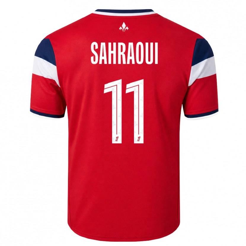 Danxen Barn Osame Sahraoui #11 Röd Vit Kunglig Blå Hemmatröja Matchtröjor 2026/27 Tröjor T-Tröja