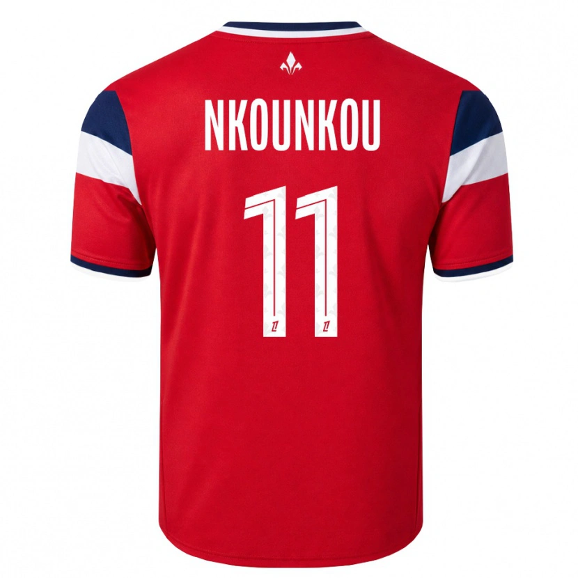 Danxen Barn Evrack Nkounkou #11 Röd Vit Kunglig Blå Hemmatröja Matchtröjor 2026/27 Tröjor T-Tröja