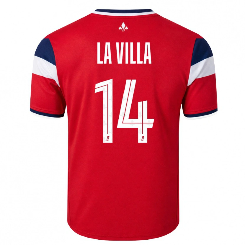 Danxen Barn Caroline La Villa #14 Röd Vit Kunglig Blå Hemmatröja Matchtröjor 2026/27 Tröjor T-Tröja