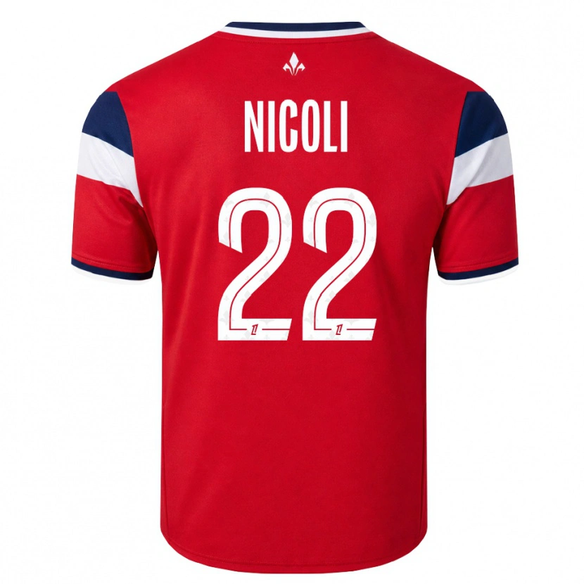Danxen Barn Morgane Nicoli #22 Röd Vit Kunglig Blå Hemmatröja Matchtröjor 2026/27 Tröjor T-Tröja