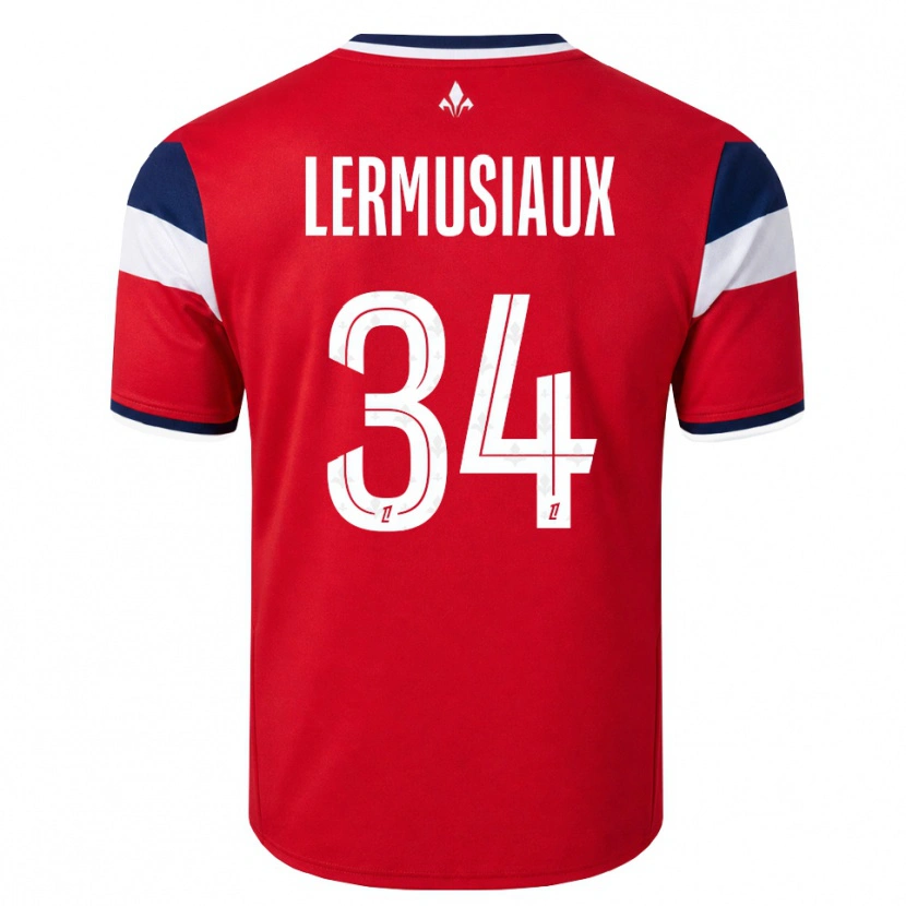 Danxen Barn Chrystal Lermusiaux #34 Röd Vit Kunglig Blå Hemmatröja Matchtröjor 2026/27 Tröjor T-Tröja
