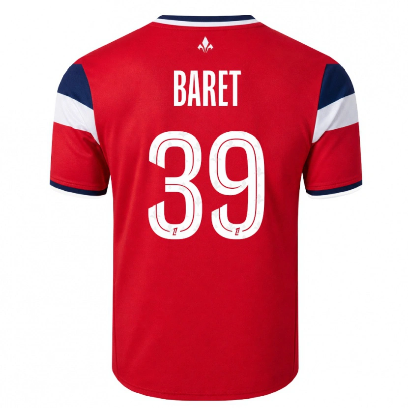 Danxen Barn Lilian Baret #39 Röd Vit Kunglig Blå Hemmatröja Matchtröjor 2026/27 Tröjor T-Tröja