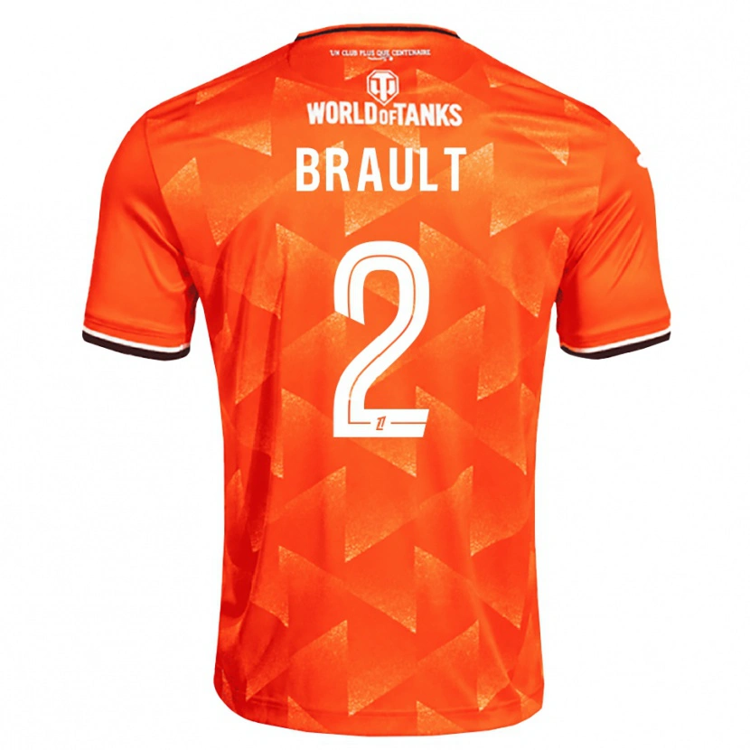 Danxen Barn Matis Brault #2 Orange Vit Svart Hemmatröja Matchtröjor 2026/27 Tröjor T-Tröja