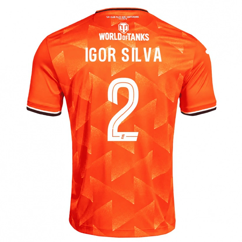 Danxen Barn Igor Silva #2 Orange Vit Svart Hemmatröja Matchtröjor 2026/27 Tröjor T-Tröja