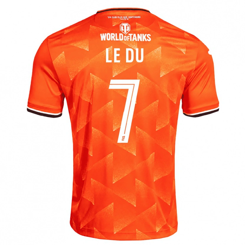 Danxen Barn Océane Le Du #7 Orange Vit Svart Hemmatröja Matchtröjor 2026/27 Tröjor T-Tröja