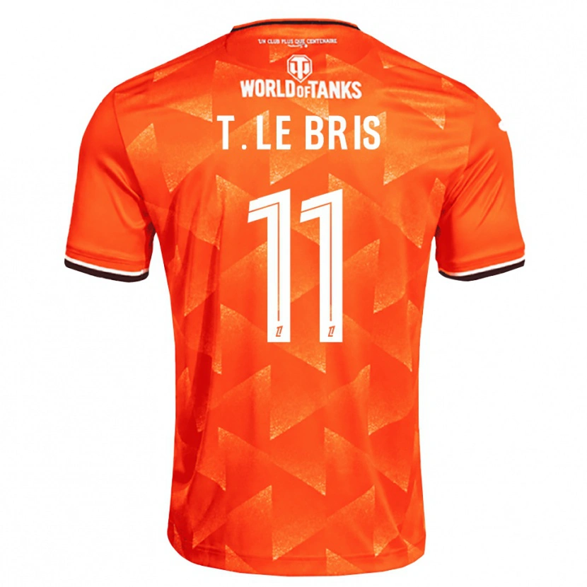 Danxen Barn Théo Le Bris #11 Orange Vit Svart Hemmatröja Matchtröjor 2026/27 Tröjor T-Tröja