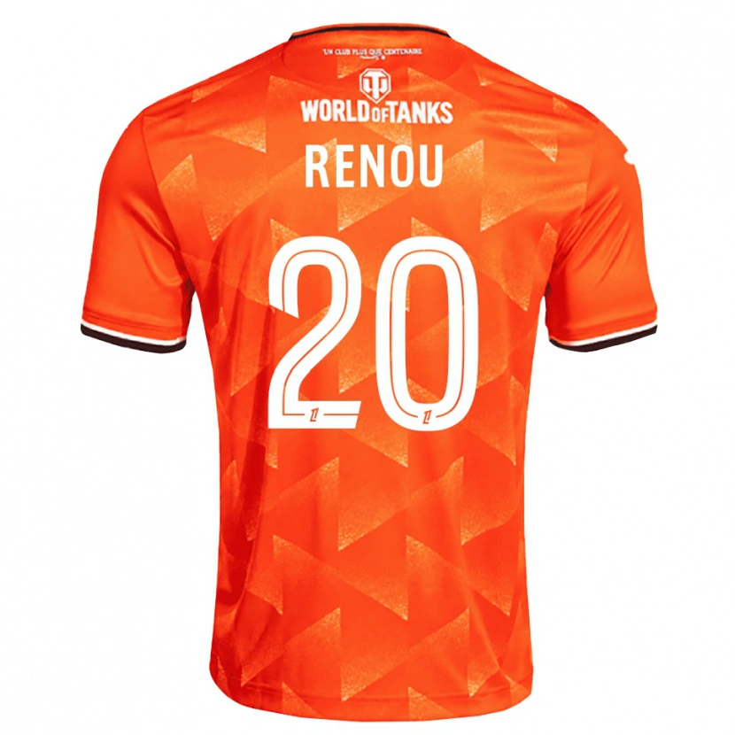Danxen Barn Camille Renou #20 Orange Vit Svart Hemmatröja Matchtröjor 2026/27 Tröjor T-Tröja