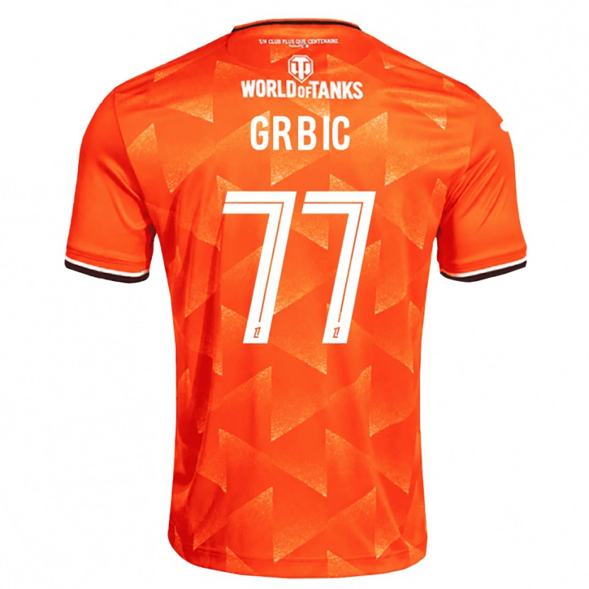 Danxen Barn Adrian Grbic #77 Orange Vit Svart Hemmatröja Matchtröjor 2026/27 Tröjor T-Tröja
