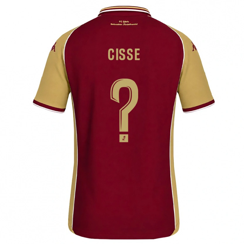 Danxen Barn Mouhamadou Cisse #0 Guldbrun Mörkröd Hemmatröja Matchtröjor 2026/27 Tröjor T-Tröja