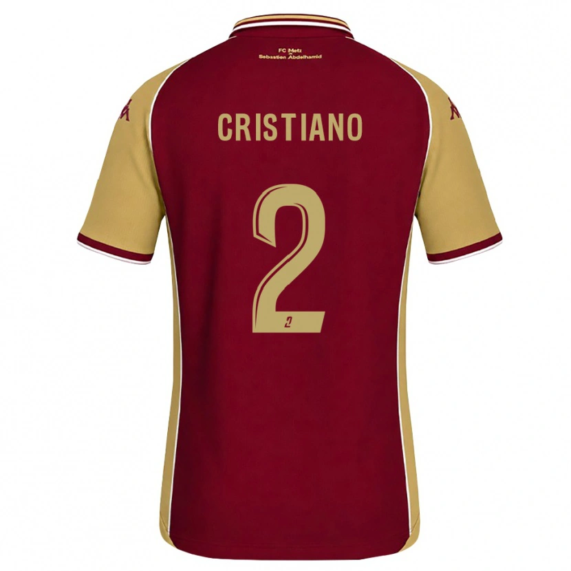 Danxen Barn Cristiano De Castro Rolo #2 Guldbrun Mörkröd Hemmatröja Matchtröjor 2026/27 Tröjor T-Tröja