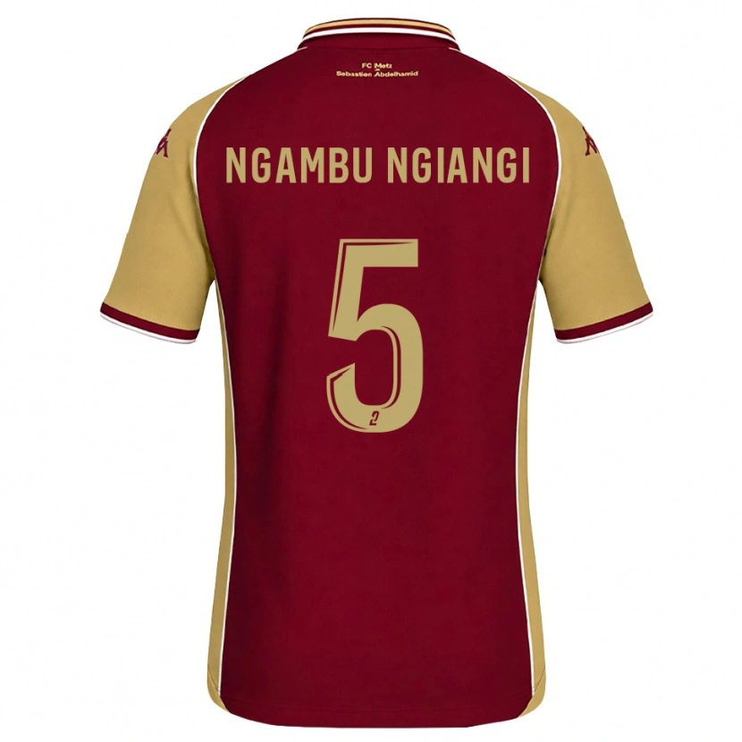 Danxen Barn Esther Ngambu Ngiangi #5 Guldbrun Mörkröd Hemmatröja Matchtröjor 2026/27 Tröjor T-Tröja