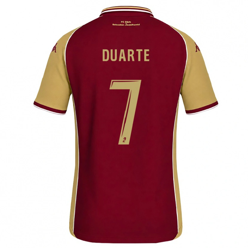 Danxen Barn Diego Duarte #7 Guldbrun Mörkröd Hemmatröja Matchtröjor 2026/27 Tröjor T-Tröja
