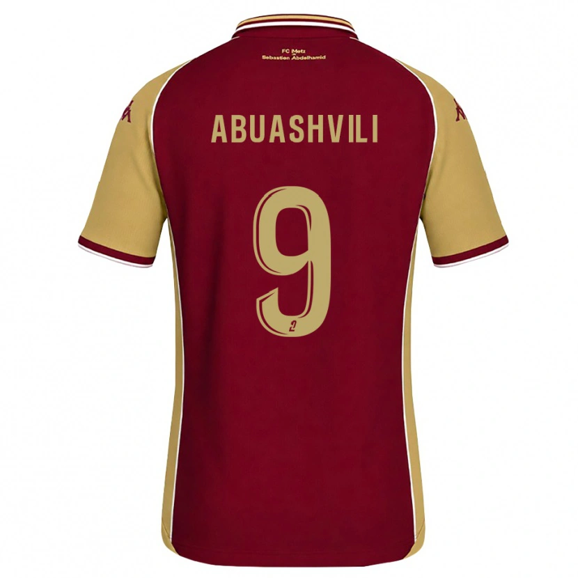 Danxen Barn Giorgi Abuashvili #9 Guldbrun Mörkröd Hemmatröja Matchtröjor 2026/27 Tröjor T-Tröja