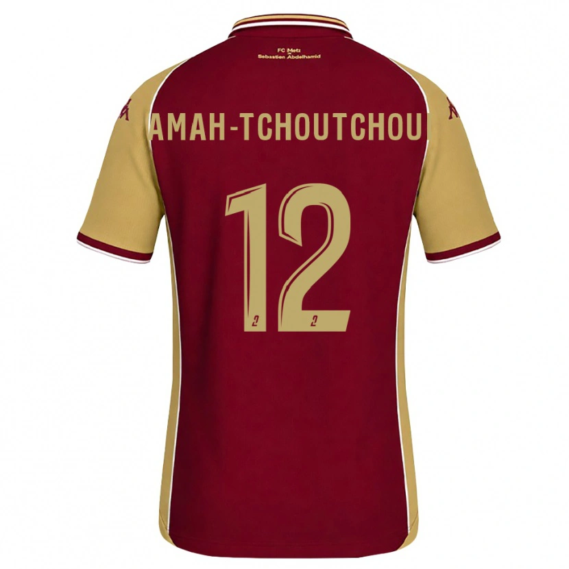 Danxen Barn Marco Amah-Tchoutchoui #12 Guldbrun Mörkröd Hemmatröja Matchtröjor 2026/27 Tröjor T-Tröja