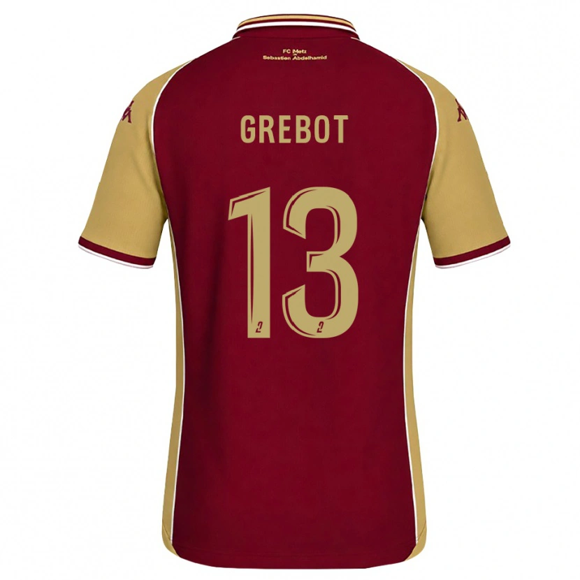 Danxen Barn Leny Grebot #13 Guldbrun Mörkröd Hemmatröja Matchtröjor 2026/27 Tröjor T-Tröja