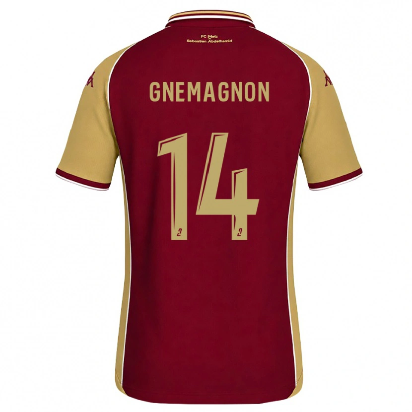 Danxen Barn Mahi Gnemagnon #14 Guldbrun Mörkröd Hemmatröja Matchtröjor 2026/27 Tröjor T-Tröja