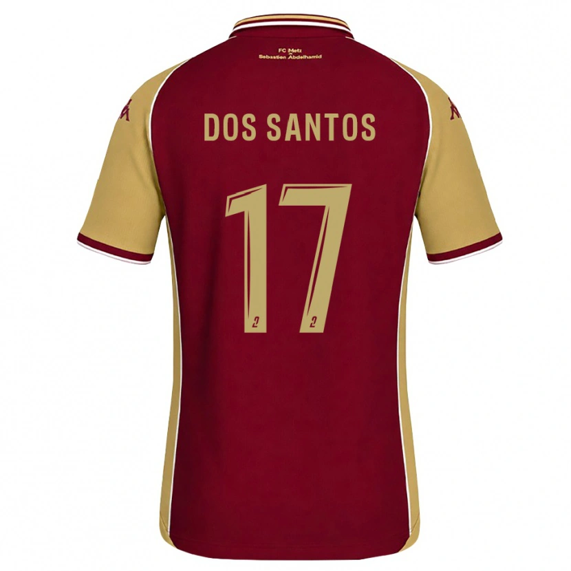 Danxen Barn Tahirys Dos Santos #17 Guldbrun Mörkröd Hemmatröja Matchtröjor 2026/27 Tröjor T-Tröja